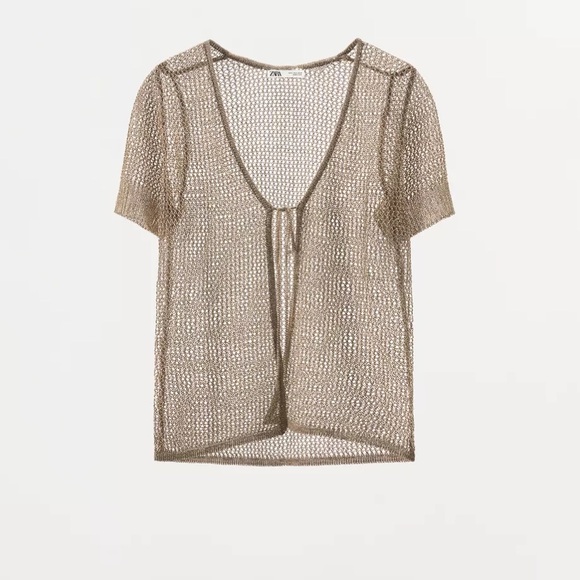 Metallic Thread Mesh Jacket - Picture 2 of 6